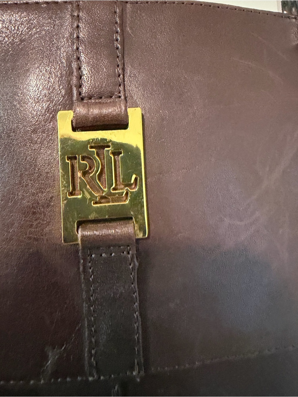 Ralph Lauren Dark Brown Leather Knee-High Riding Boot - Maribel - Size 8 - Picture 4 of 11
